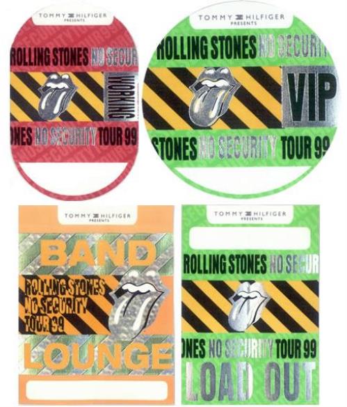 ローリングストーンズバックステージパス The Rolling Stones No Security Tour Passes US tour pass
